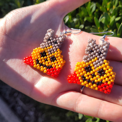 BOUCLES D'OREILLES CITROUILLES CHATS