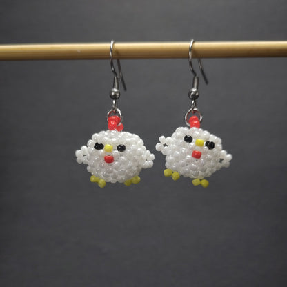 BOUCLES D'OREILLES - POULE